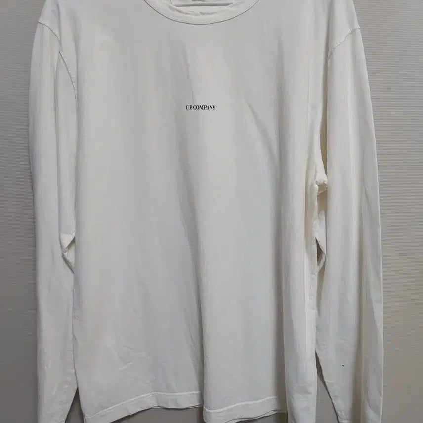 [BUNJANG] CP Company White Long Sleeve T-Shirt / CP컴퍼니 화이트 긴팔 티셔츠