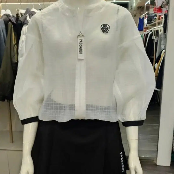 [BUNJANG] Fasadi Women's Summer Windbreaker Checkered Skull Logo / 파사디 여름 바람막이