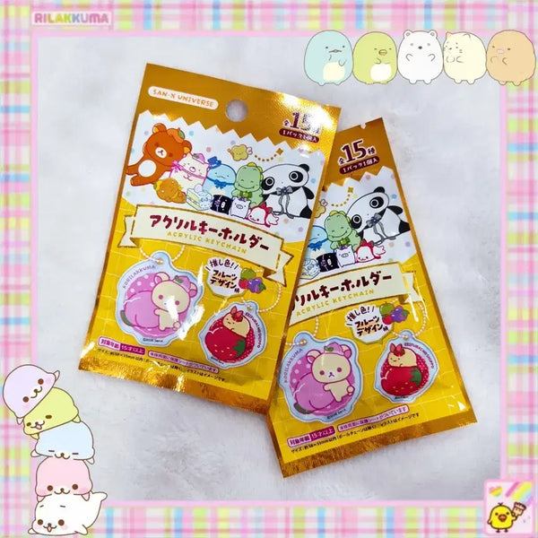 [BUNJANG] San-X Fruit Theme Acrylic Keyholder Random / 산엑스 유니버스 아크릴 키홀더 랜덤