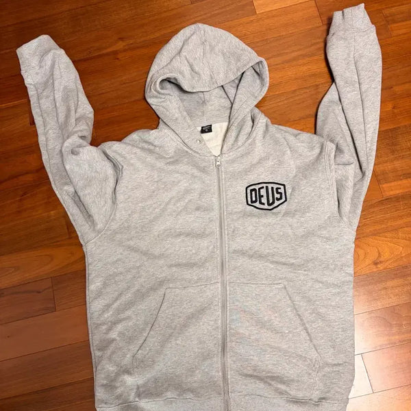 [BUNJANG] Deus Ex Machina Seoul College Address Hoodie - Grey (M) / 데우스 후드집업 Seoul College Address Hoodie_M/Grey