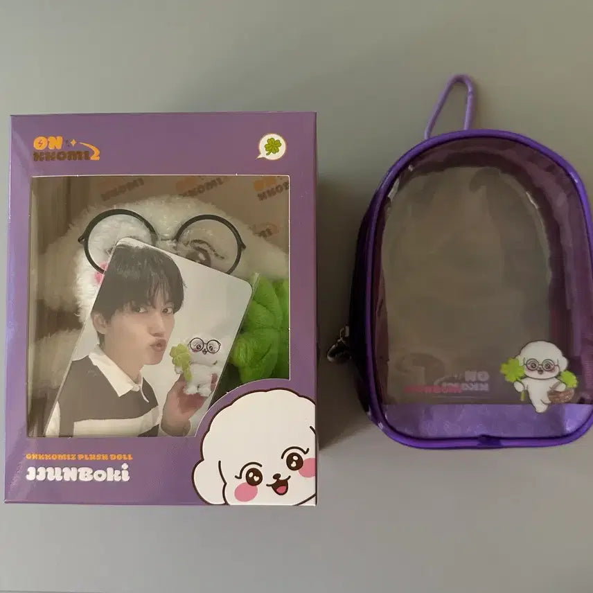 [BUNJANG] ONF ONCOMIZ Joonboki Plush Doll + PVC Pouch / 온앤오프 온꼬미즈 쭌복이 플러시 인형