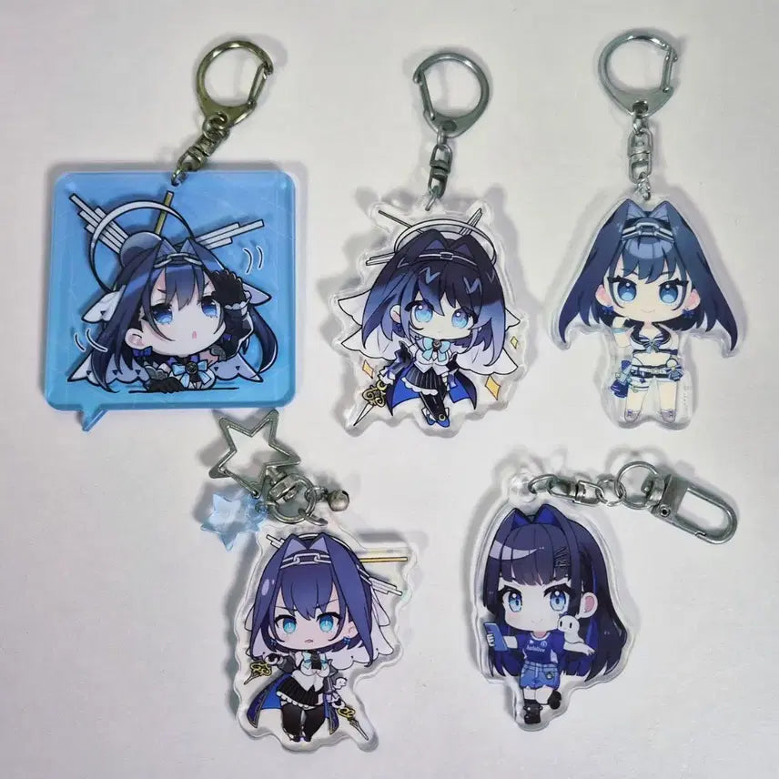 [BUNJANG] Hololive Ouro Kronii Campus Acrylic Keychain Bundle / 홀로라이브 오로 크로니 아크링 키링 일괄