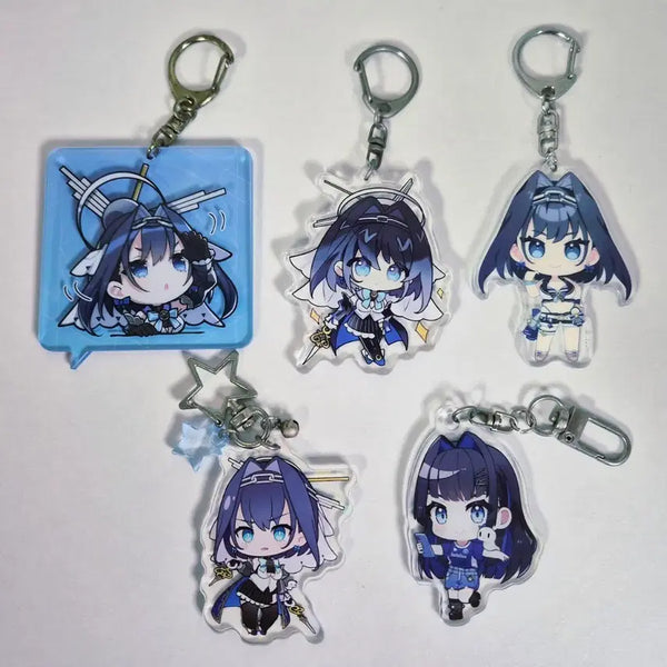 [BUNJANG] Hololive Ouro Kronii Campus Acrylic Keychain Bundle / 홀로라이브 오로 크로니 아크링 키링 일괄