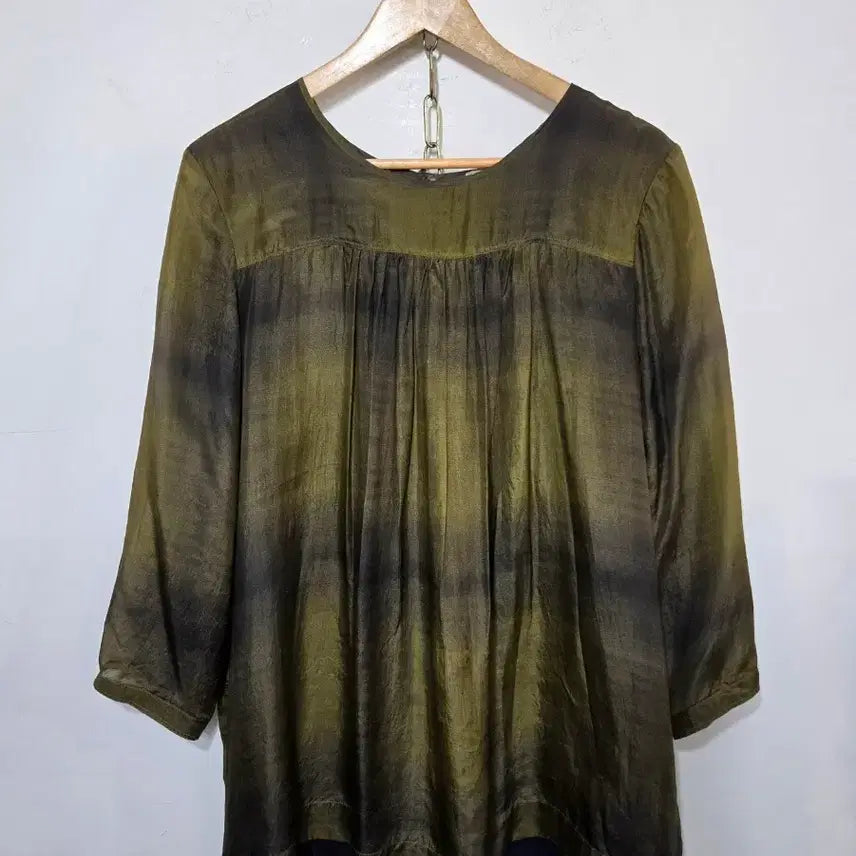 [BUNJANG] Burberry Brit 100% Silk Plaid Tunic Blouse (Women's L) / 정품)버버리 브릿 실크100 체크 블라우스(L)
