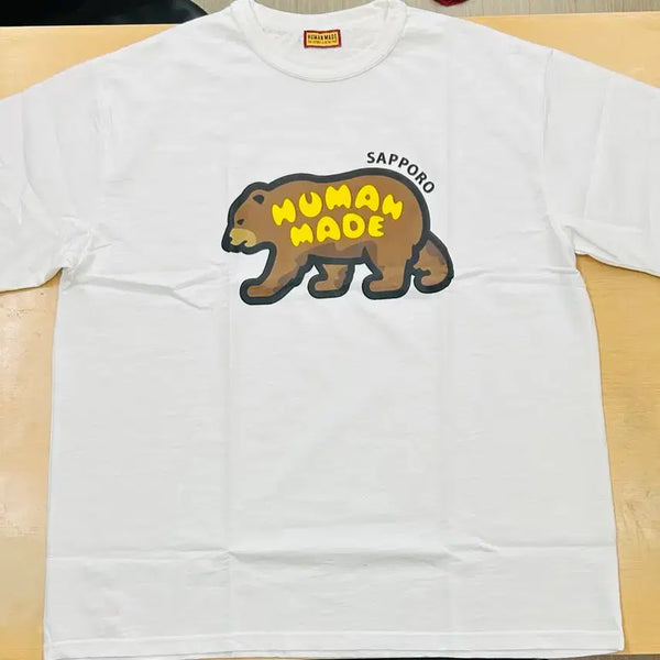 [BUNJANG] Human Made Animal Graphic Bear White XL T-Shirt / 휴먼메이드애니멀그래픽 베어 화이트 105xl 새상품