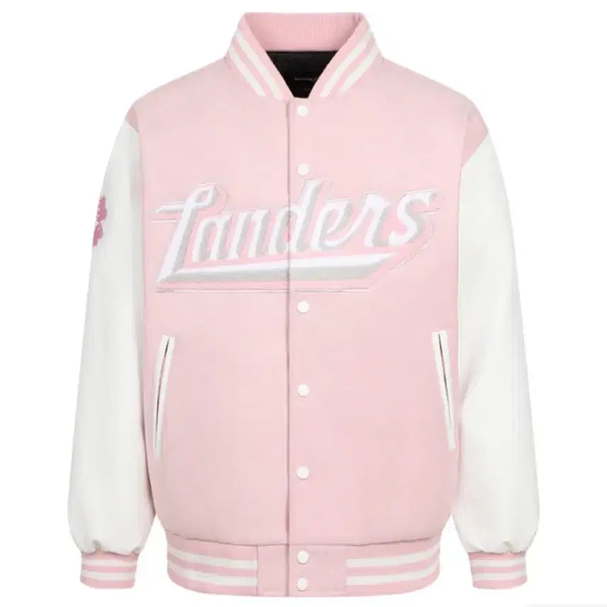 [BUNJANG] SSG Landers Cherry Blossom Edition Varsity Jacket Size 95 / SSG 랜더스 벚꽃 에디션 바시티 자켓 95