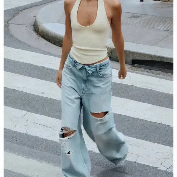 [BUNJANG] Zara Cutout Denim Pants / 자라 컷팅 데님 팬츠 (찢청)