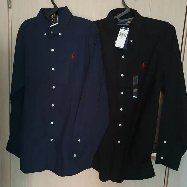 [BUNJANG] Polo Ralph Lauren Classic Fit Lightweight Shirt (Black/Navy) / (새상품) 폴로 랄프로렌 클래식핏 얇은 셔츠_폴로 얇은 남방(블랙/네이비)