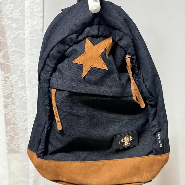 [BUNJANG] Starvape Backpack Black/Brown Star Pattern / 스타베이프 백팩 블랙/브라운 별무늬