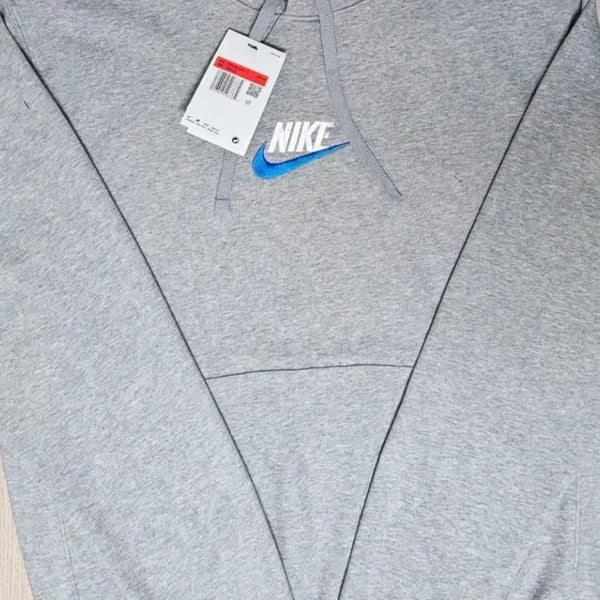 [BUNJANG] Nike Swoosh Logo Hoodie Grey L / 나이키 스우시 로고 후드티 그레이 L