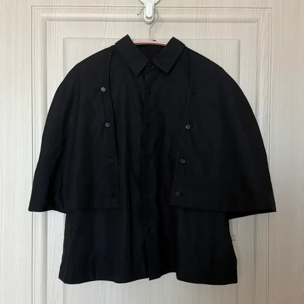 [BUNJANG] Noir Kei Ninomiya 23AW Cape Half Sleeve Shirt / 23aw 느와케이니노미야 케이프 반팔 셔츠