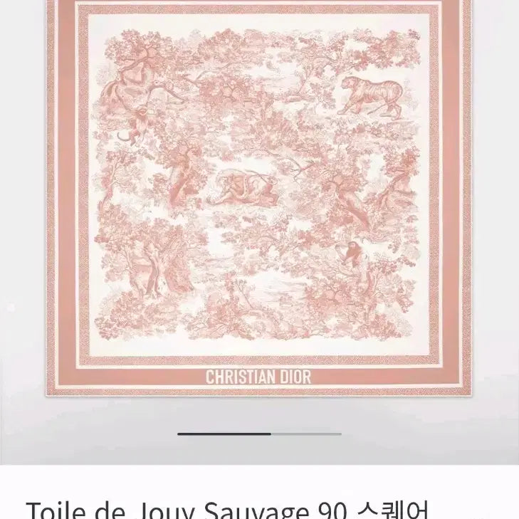 [BUNJANG] Dior Toile de Jouy 90 Square Scarf / 디올 트왈드주이 90 스퀘어 스카프