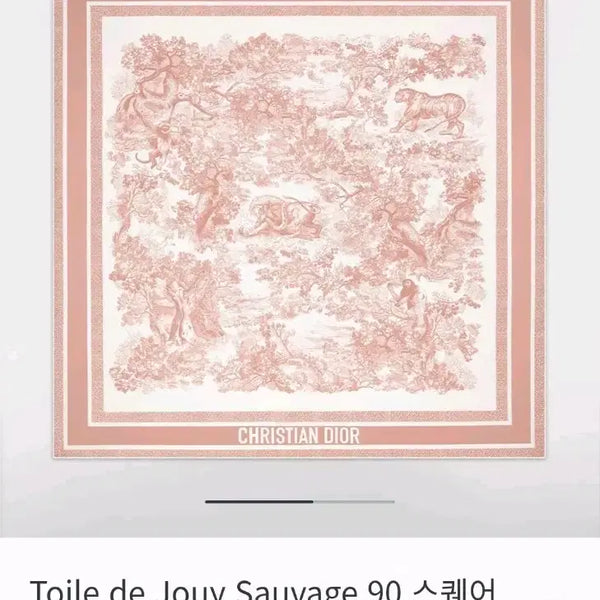 [BUNJANG] Dior Toile de Jouy 90 Square Scarf / 디올 트왈드주이 90 스퀘어 스카프