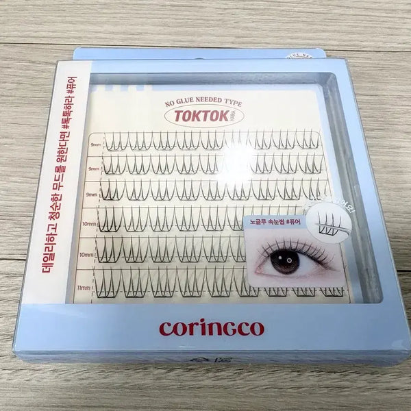 [BUNJANG] Corineco Tok Tok Hara No-Glue Eyelashes Pure Sealed / 미개봉) 코링코 톡톡하라 노글루 속눈썹 퓨어