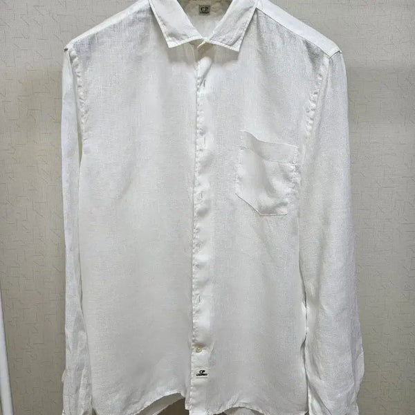 [BUNJANG] CP Company White Linen Shirt / CP컴퍼니 셔츠 화이트 린넨