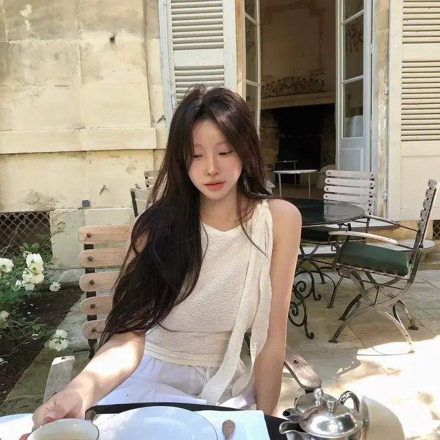 [BUNJANG] LEEDS Sienna Asymmetrical Top / 샵리즈 leeds 시에나 언발 탑
