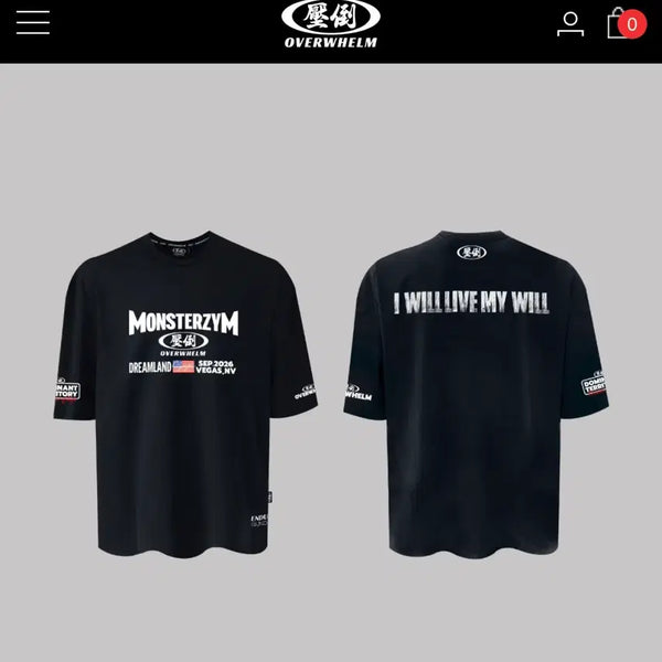 [BUNJANG] Monster Gym 2025 Black Apparel / 압도 2025몬스터짐 블랙