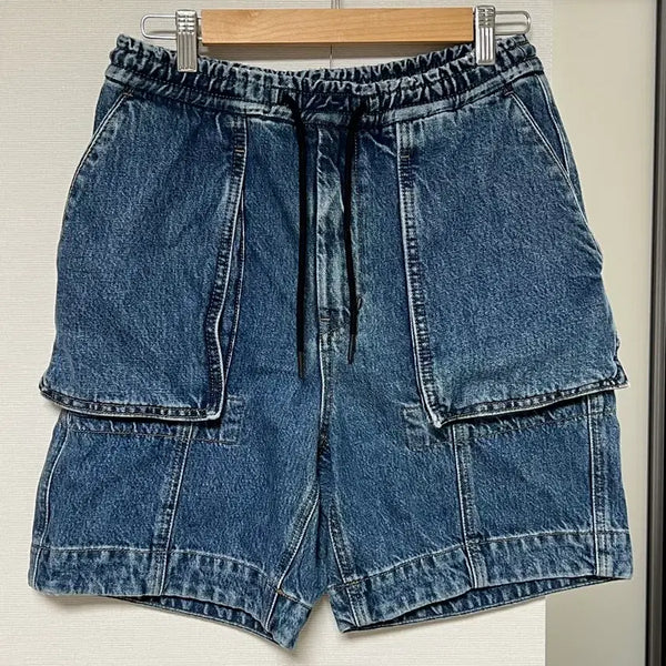 [BUNJANG] Juun.J Blue 3D Pocket Denim Shorts / (Men44)준지 블루 입체 포켓 데님 쇼트 팬츠