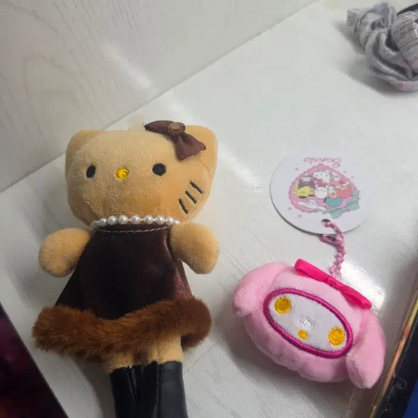 [BUNJANG] Sanrio Hello Kitty & My Melody Plush Keychain Set / 산리오 헬로키티 마이멜로디 인형 키링