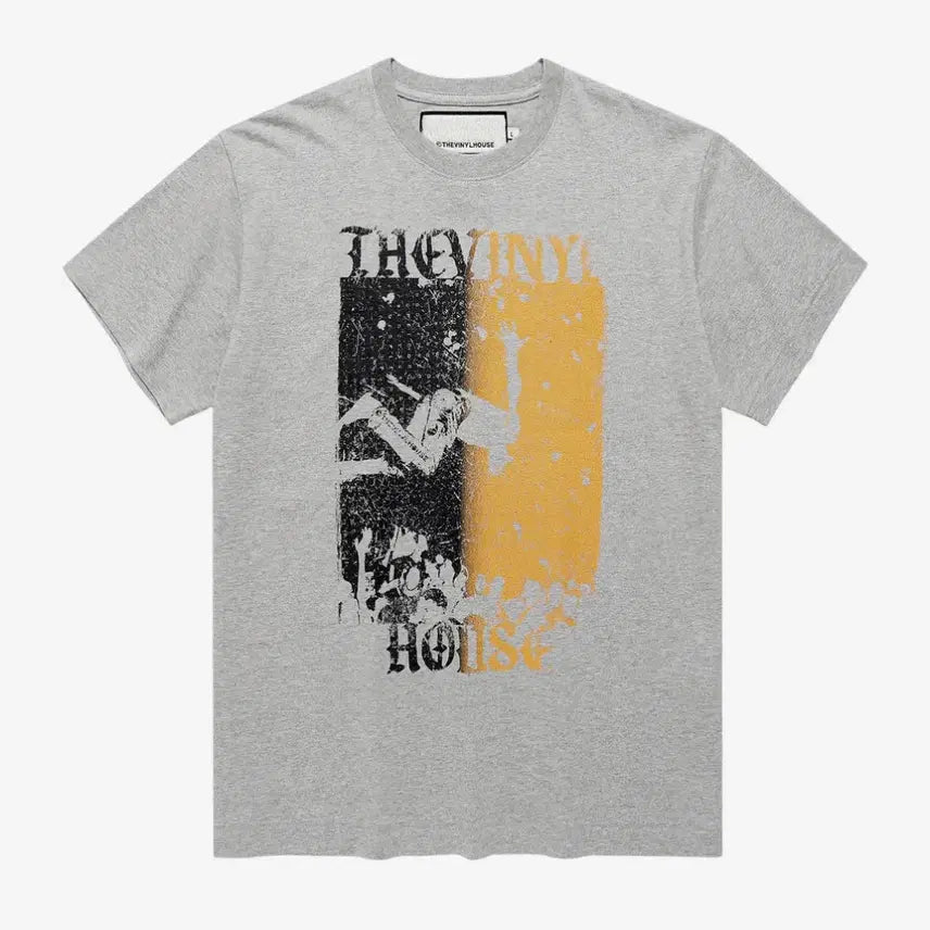 [BUNJANG] The Vinyl House Vintage Poster Tee Grey / 더바이닐하우스 VINTAGE POSTER TEE GREY