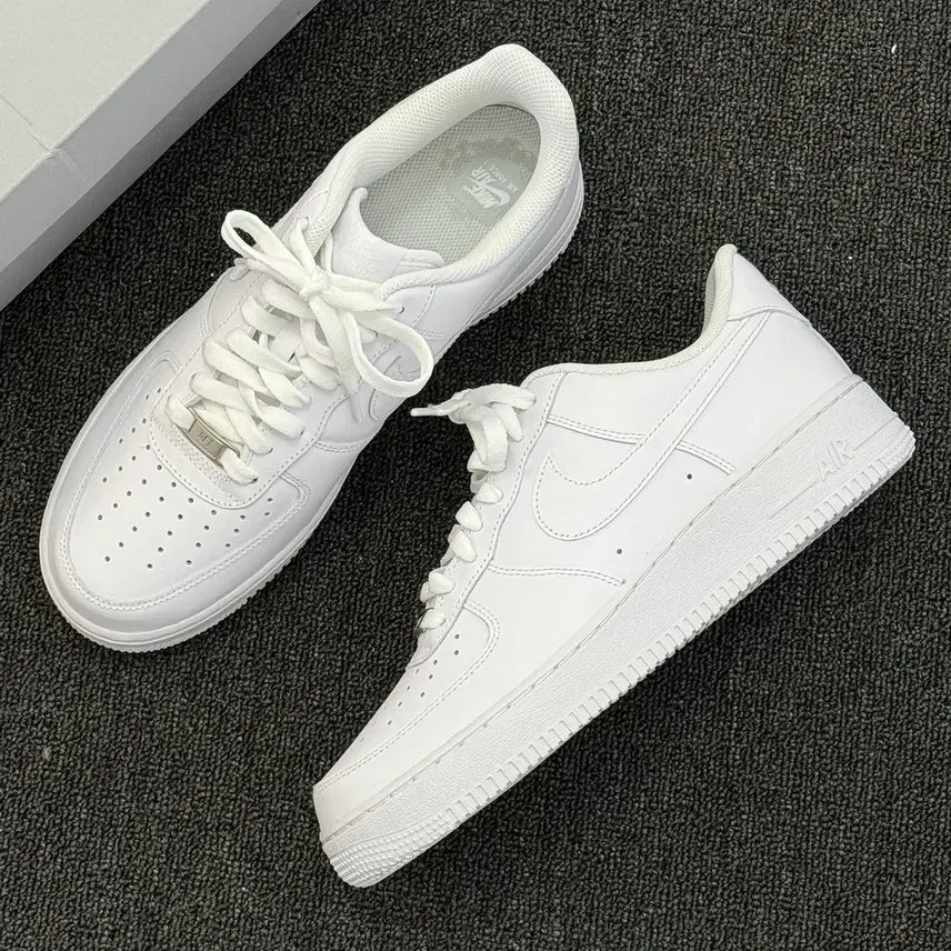 [BUNJANG] Nike Air Force 1 Low '07 'All White' Unisex Sneakers / 나이키 에어포스1 올화이트 로우 스니커즈 남녀공용 베이직 데일리 운동화