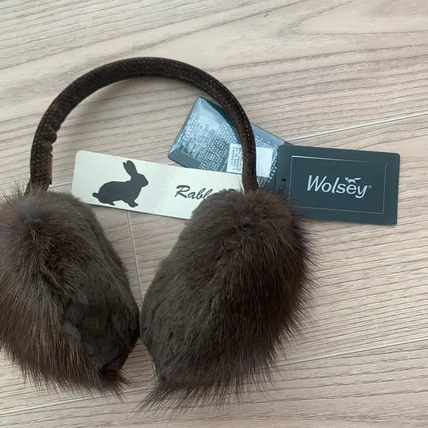 [BUNJANG] Wolsey Rabbit Fur Earmuffs Brown / Wolsey 토끼털 이어머프 브라운
