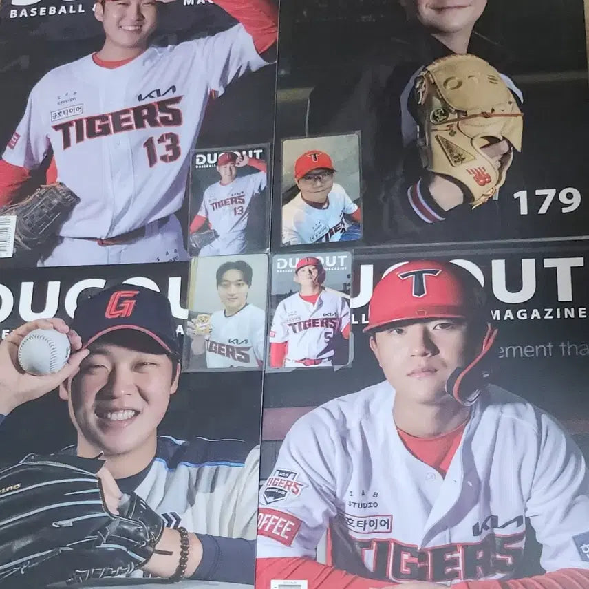 [BUNJANG] Kia Tigers Dugout Magazine Bundle Set (Yoon Young-chul, Kim Do-young, Yang Hyeon-jong, Yoon Do-hyun) / 기아타이거즈 더그아웃매거진(윤영철,김도영,양현종,윤도현)