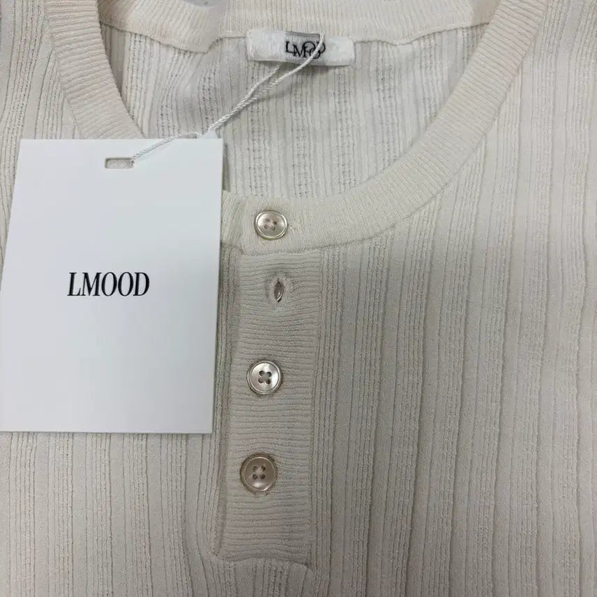 [BUNJANG] ELMOD DION VISCOSE HENRY NECK IVORY SHIRT (SIZE 100-105) / 46] 엘무드 - 디온비스코스 헨리넥 아이보리 100-105