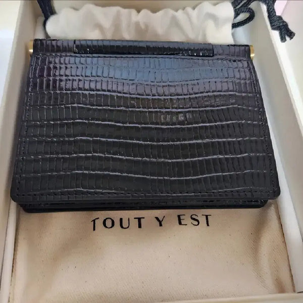 [BUNJANG] Tuttie Lizard Wallet Black / 투티에 리자드 지갑 블랙 색상_ (새상품) _ 택배포함 8만 2천원