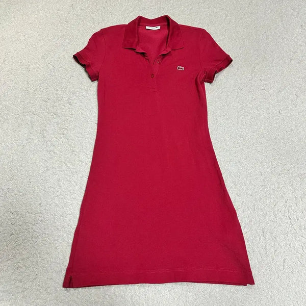 [BUNJANG] Lacoste Women's Short Sleeve Polo Dress Size 34 / 라코스테 여성 반팔 카라 원피스 34