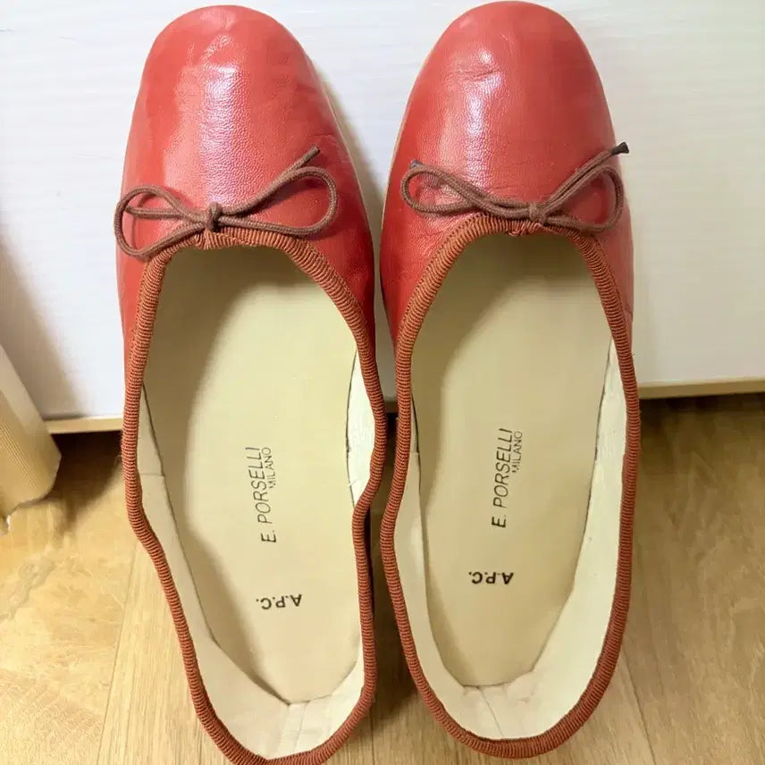 [BUNJANG] A.P.C. 'Paulette' Ballet Flats - Brick Red (Size 37) / apc 아페쎄 포셀리 플랫슈즈 (37)