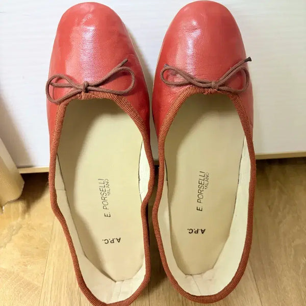 [BUNJANG] A.P.C. 'Paulette' Ballet Flats - Brick Red (Size 37) / apc 아페쎄 포셀리 플랫슈즈 (37)