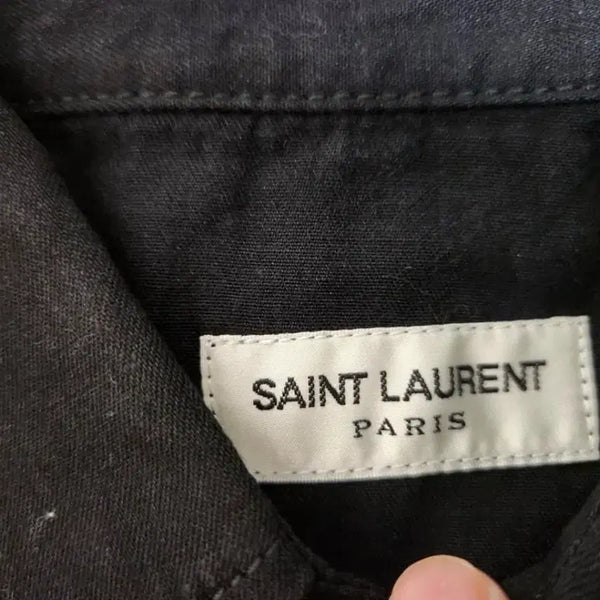 [BUNJANG] Saint Laurent Paris Black Western Shirt / 생로랑 블랙 웨스턴 셔츠