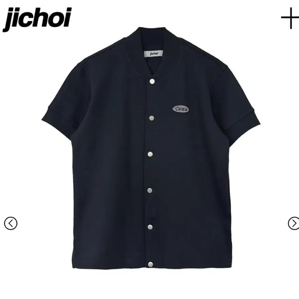 [BUNJANG] JICHOL S/S 23 Varsity T-Shirt Graphite / 지초이 SS23 SHORT SLEEVE VARSITY (GRAPHITE)