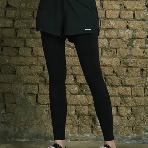 [BUNJANG] Skullpig Cela 2-in-1 Leggings Basic / 스컬피그 셀라 투인원 레깅스 기본형