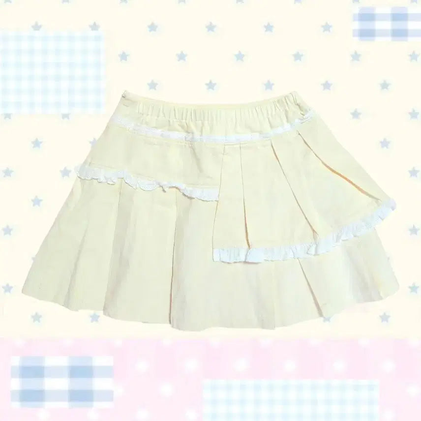 [BUNJANG] Merry Jenny Lace Light Yellow Skirt / merry jenny 레이스 연노랑 스커트 히메갸루 모리걸 아오이유우 엑시즈팜 리즈리사 깔 핀터깔 하구미 메리제니