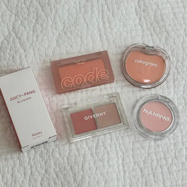 [BUNJANG] Bundle Set: Blusher Collection (Naming, Colorgram, Giverny, Code Glokolor, Apieu) / 블러셔 5개 일괄 처분 (네이밍 베쉬풀,컬러그램 말랑살구,지베르니 치크빔,코드글로컬러 모닝코랄,어퓨 구아바)