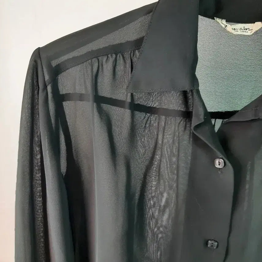 [BUNJANG] Y-3 Sheer Black Blouse / [S]시스루 블랙 브라우스