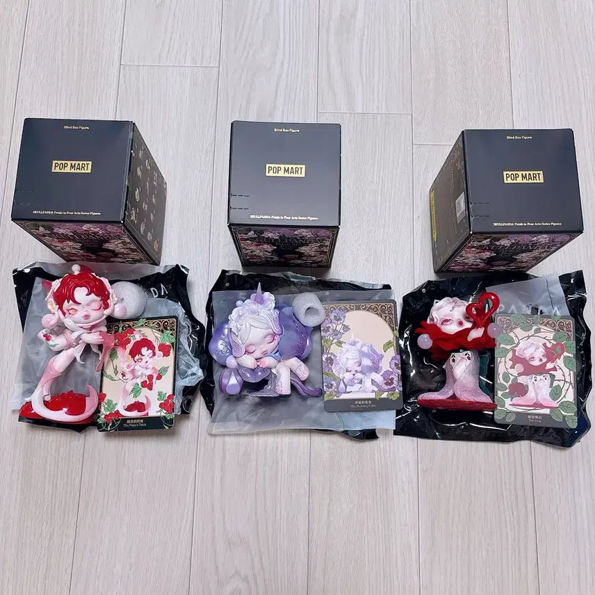 [BUNJANG] Pop Mart Skullpanda "Act IV of Flower" 3-Set Bundle / 팝마트 스컬판다 꽃잎의 4막 3종 일괄