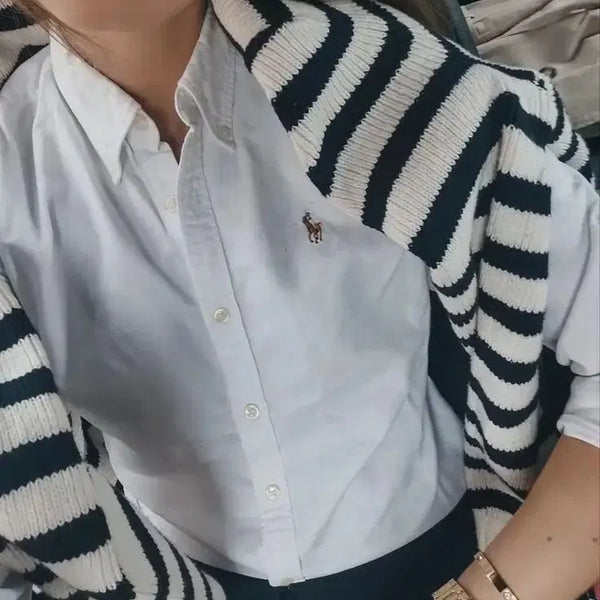 [BUNJANG] Polo Ralph Lauren Oxford Multi-Logo Custom Fit Shirt Unisex / 신상품)폴로랄프로렌 옥스포드 멀티로고 커스텀핏 셔츠 새상품 남녀공용