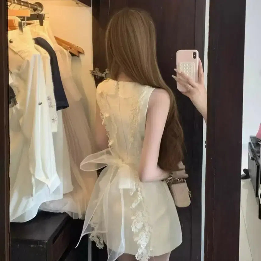 [BUNJANG] Imported Clothing White Mini Dress / (수입의류) 미니 흰색 원피스