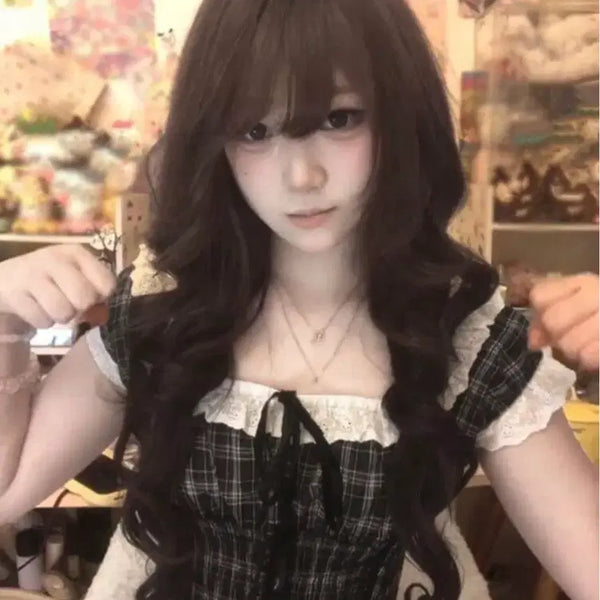 [BUNJANG] French Retro Lace Trim Square Neck Cropped Short Sleeve Blouse / 새상품 프렌치 레트로 레이스 트림 스퀘어 크롭 반팔 블라우스 쉬인 에이블리