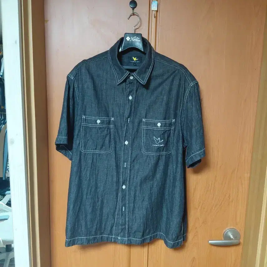 [BUNJANG] Whatitdoin Denim Half-Sleeve Shirt / 왓이즈잇 데님 자켓S
