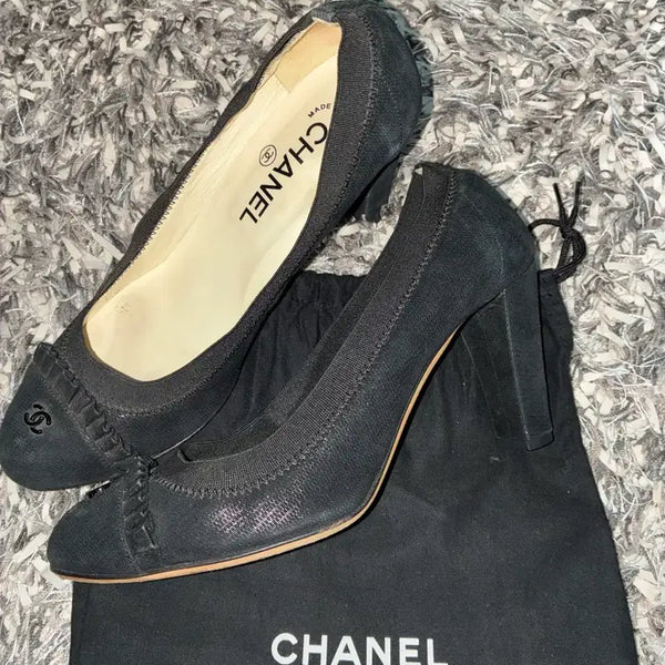 [BUNJANG] Chanel Black High Heels Size 37.5 / 샤넬 하이힐 블랙 37.5