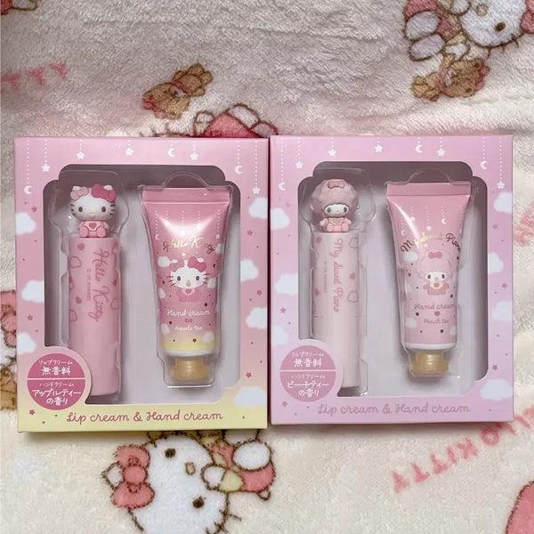 [BUNJANG] Sanrio Hello Kitty & Piano Hand Cream Lip Balm Set / 키티, 피아노 핸드크림 립밤 세트 새상품
