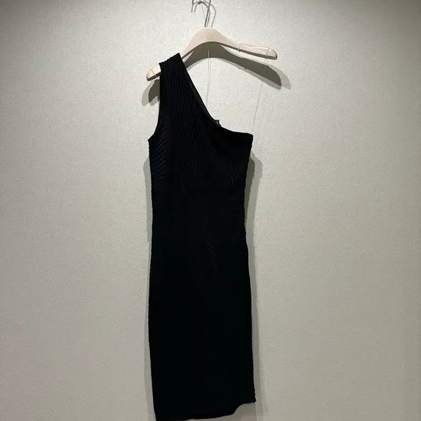 [BUNJANG] Theory One-Shoulder Silk Bandage Dress / 띠어리 원숄더 실크 밴디지 원피스