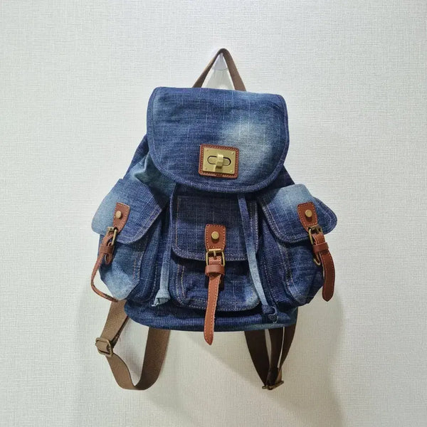 [BUNJANG] Denim Backpack / 청 데님 백팩