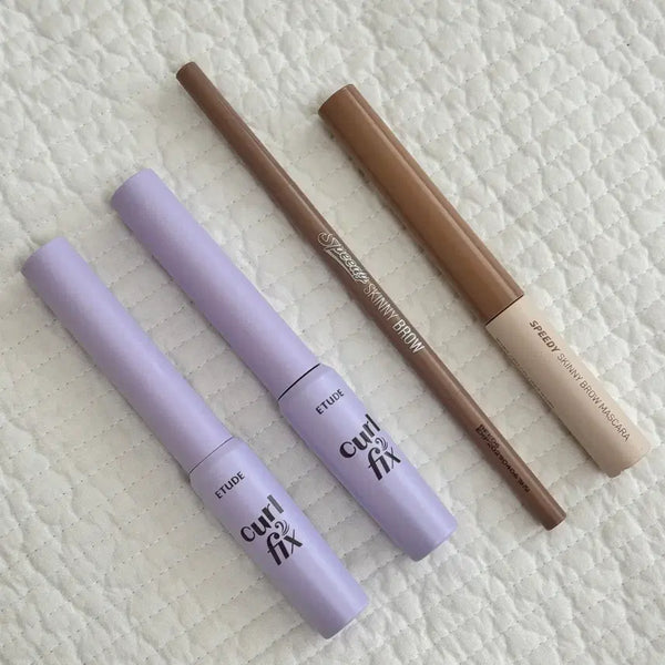 [BUNJANG] Etude Curl Fix Mascara (2 pcs) & Peripera Speedy Skinny Brow Set / 에뛰드 컬픽스 스키니 마스카라 2개 + 스피디 스키니 브로우 펜슬&브로우 마스카라