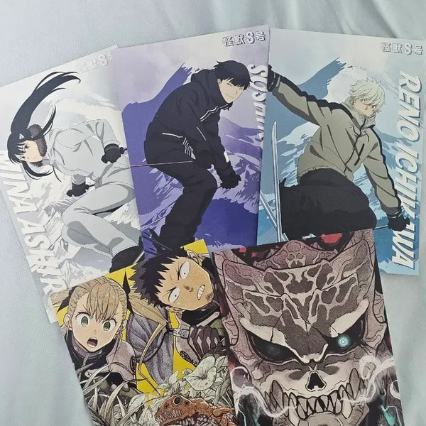 [BUNJANG] Kaiju No. 8 Postcard Original Art Bundle Set (Hoshina, Reno, Mina) / 일괄) 괴수8호 엽서 원화 호시나 레노 미나