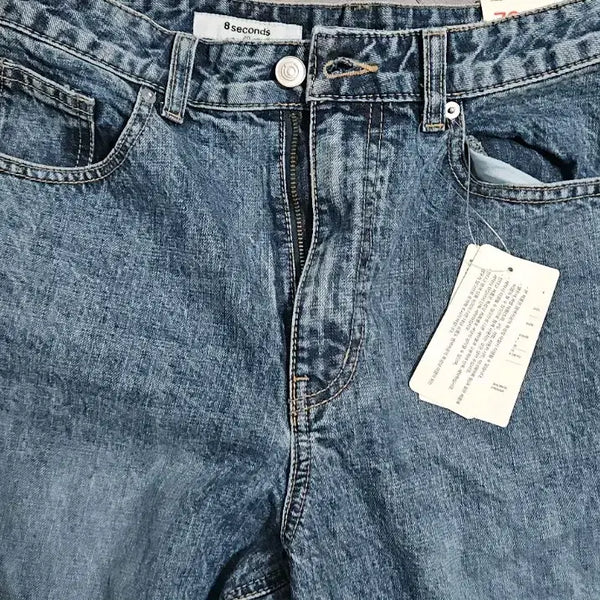 [BUNJANG] 8 Seconds Wide Denim Pants Size 70 / 에잇세컨즈 미착용 와이드 데님 팬츠 70사이즈